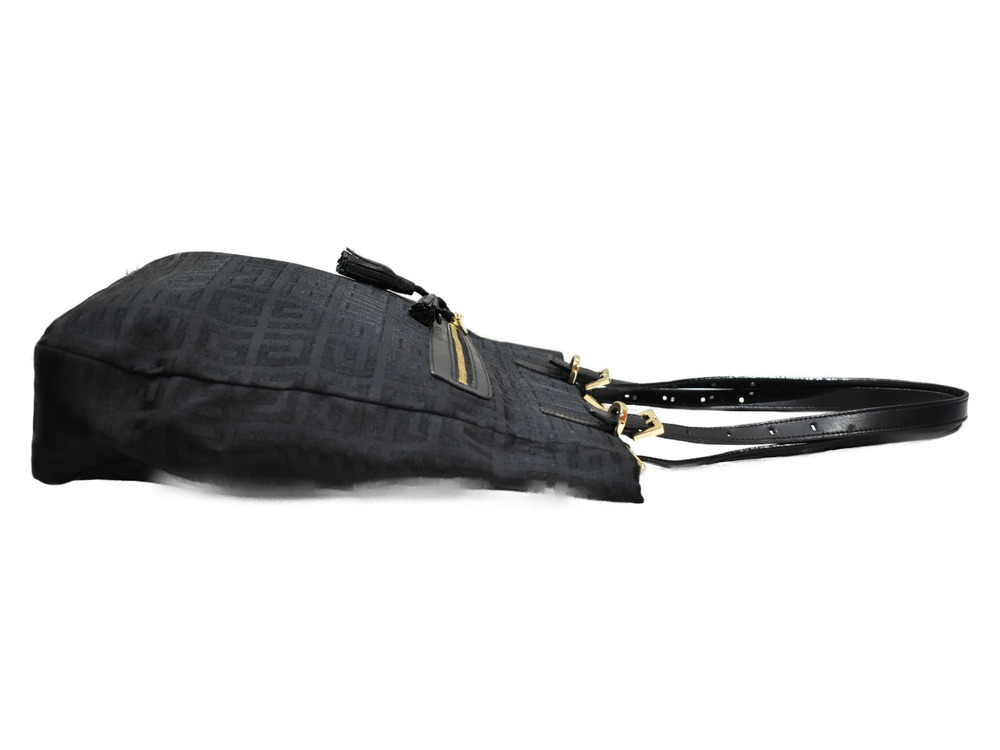 Givenchy Shoulder Black Fringe Leather Tote Bag Black - Picture 4 of 9